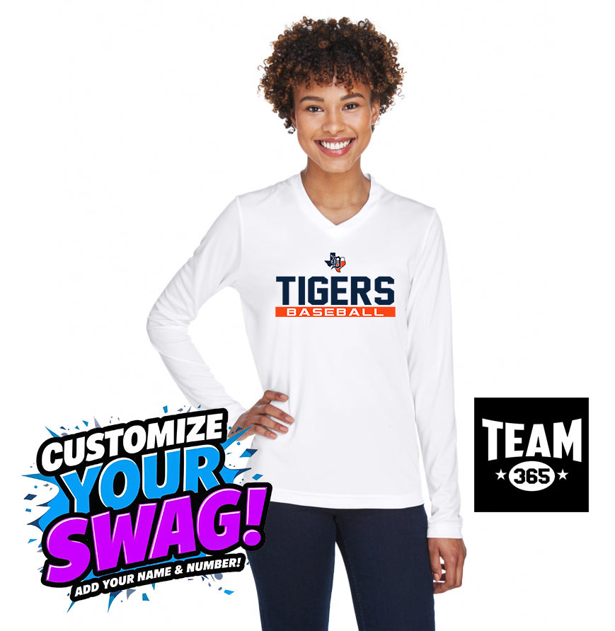 Team 365 TT11WL Women's Zone Performance Long-Sleeve T-Shirt - Dallas Tigers Baseball