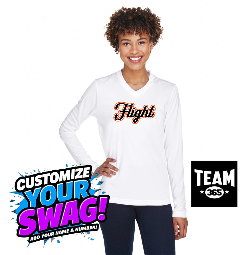 Team 365 TT11WL Women's Zone Performance Long-Sleeve T-Shirt - FCF Flight Baseball