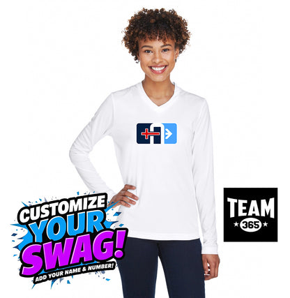 Team 365 TT11WL Women's Zone Performance Long-Sleeve T-Shirt - Arrows Baseball