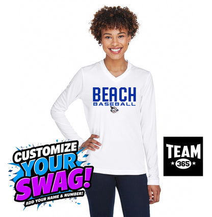 Team 365 TT11WL Women's Zone Performance Long-Sleeve T-Shirt - Jax Beach Baseball