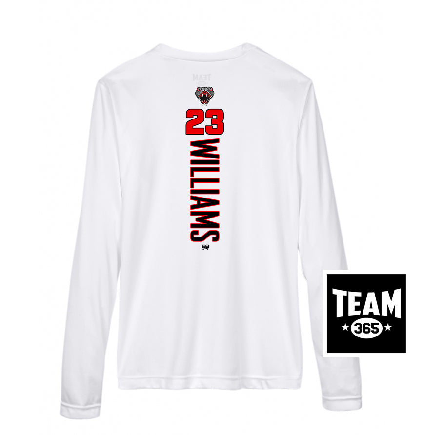 Team 365 TT11WL Women's Zone Performance Long-Sleeve T-Shirt - Black Creek Cottonmouths