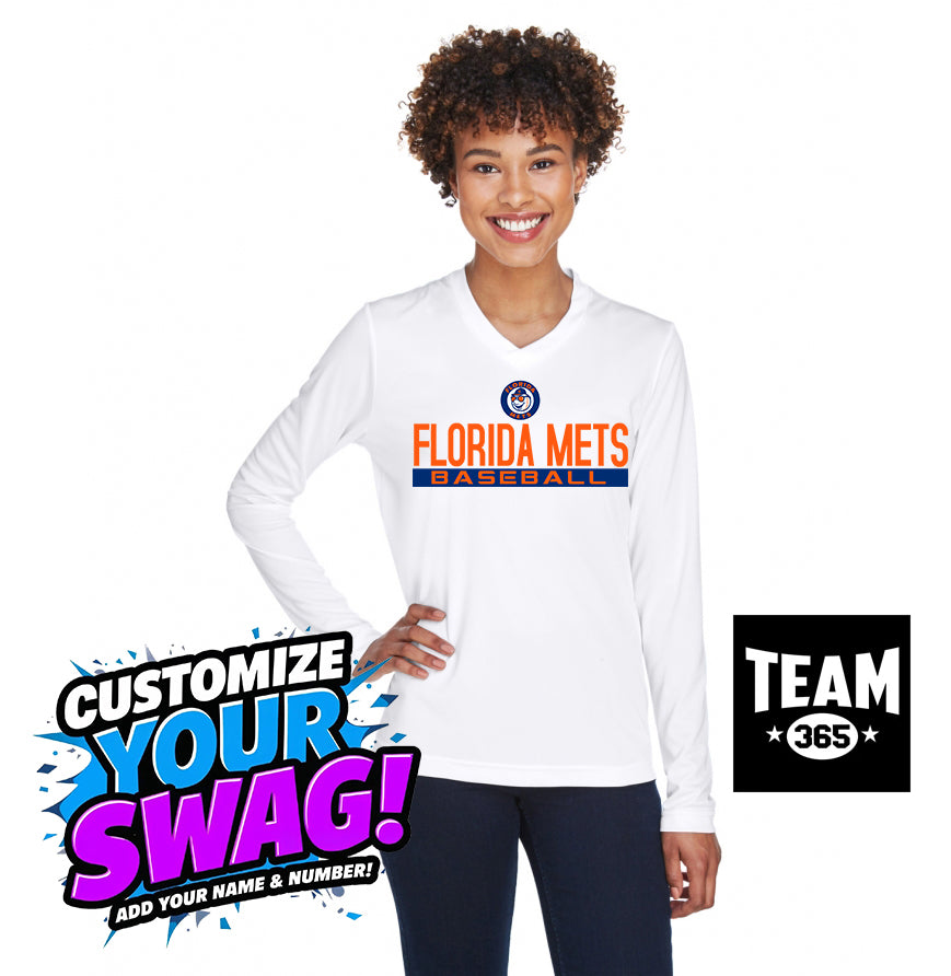 Team 365 TT11WL Women's Zone Performance Long-Sleeve T-Shirt - Florida Mets Baseball