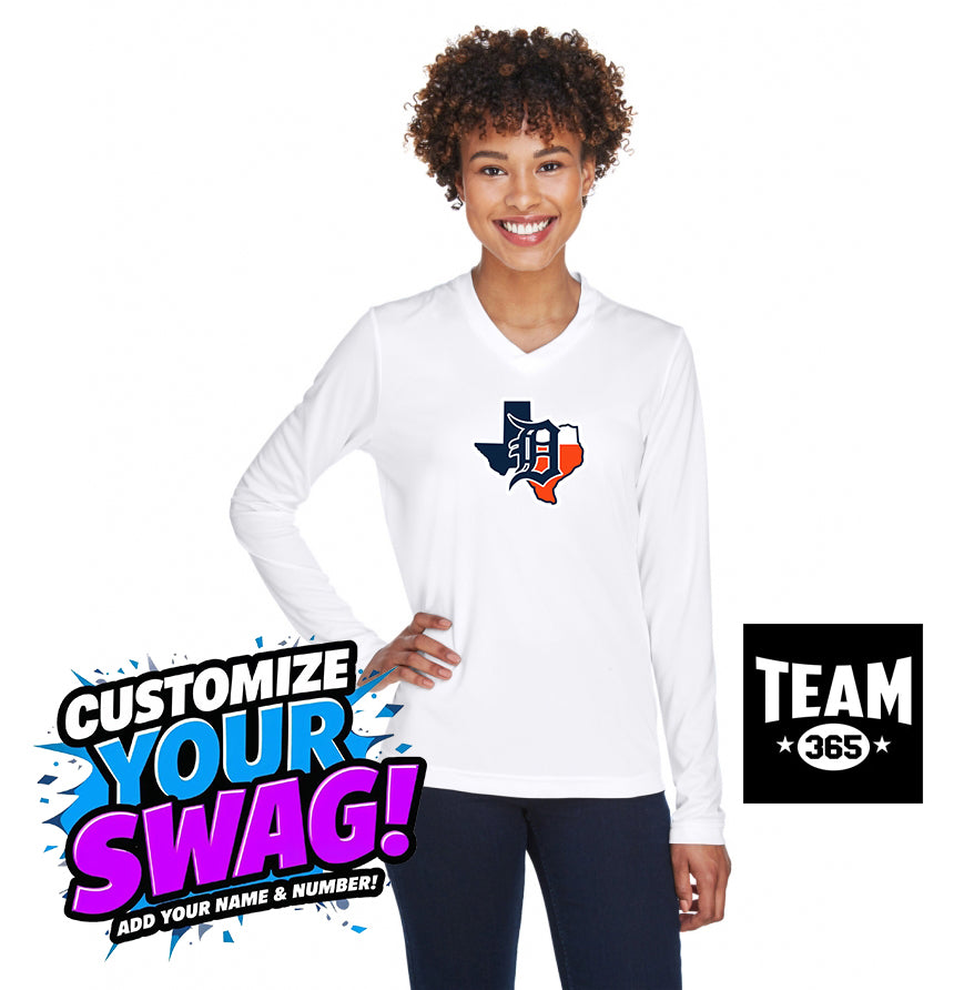 Team 365 TT11WL Women's Zone Performance Long-Sleeve T-Shirt - Dallas Tigers Baseball