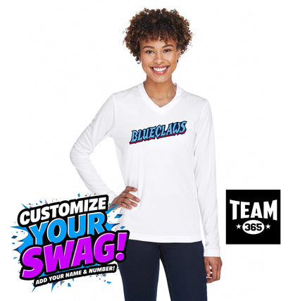Team 365 TT11WL Women's Zone Performance Long-Sleeve T-Shirt - FCA Blueclaws Baseball
