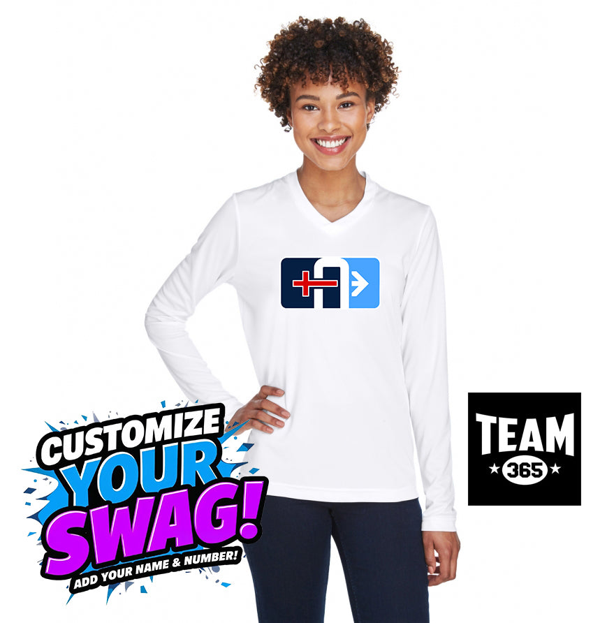 Team 365 TT11WL Women's Zone Performance Long-Sleeve T-Shirt - Arrows Baseball