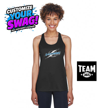 Team 365 TT11WRC Women's Zone Performance Racerback Tank - Lightning Premier Softball
