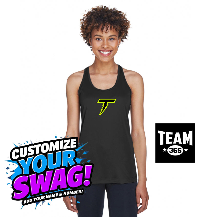 Team 365 TT11WRC Women's Zone Performance Racerback Tank - Ponte Vedra Thunder Baseball