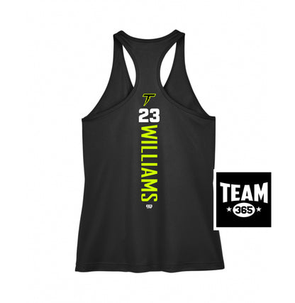 Team 365 TT11WRC Women's Zone Performance Racerback Tank - Ponte Vedra Thunder Baseball