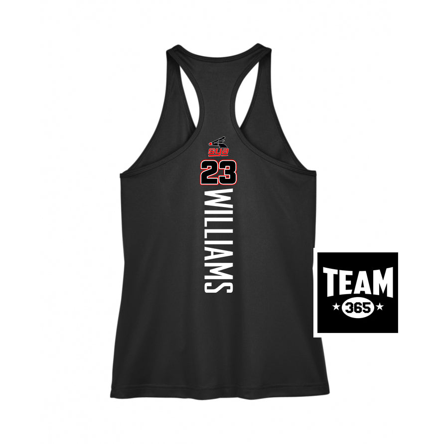 Team 365 TT11WRC Women's Zone Performance Racerback Tank - SYA Batter Logo