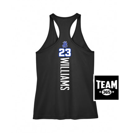 Team 365 TT11WRC Women's Zone Performance Racerback Tank - Jax Beach Baseball