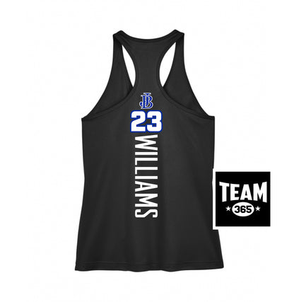 Team 365 TT11WRC Women's Zone Performance Racerback Tank - Jax Beach Baseball