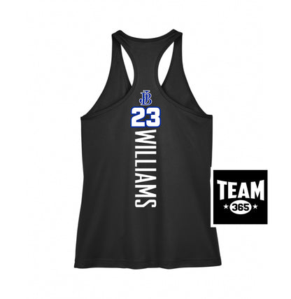 Team 365 TT11WRC Women's Zone Performance Racerback Tank - Jax Beach Baseball