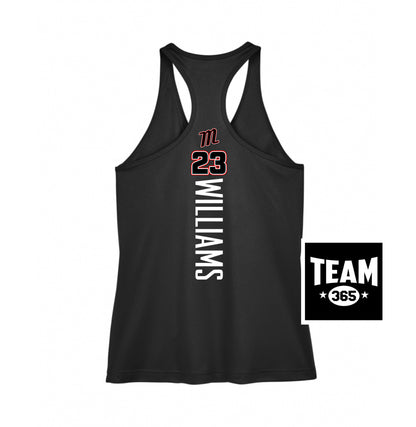 Team 365 TT11WRC Women's Zone Performance Racerback Tank - SYA Mets "M" Logo