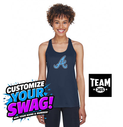 Team 365 TT11WRC Women's Zone Performance Racerback Tank - Aces Baseball