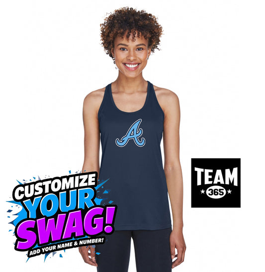 Team 365 TT11WRC Women's Zone Performance Racerback Tank - Aces Baseball