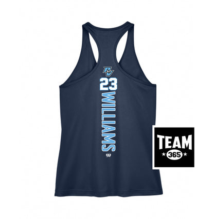 Team 365 TT11WRC Women's Zone Performance Racerback Tank - PVAA Sharks Baseball