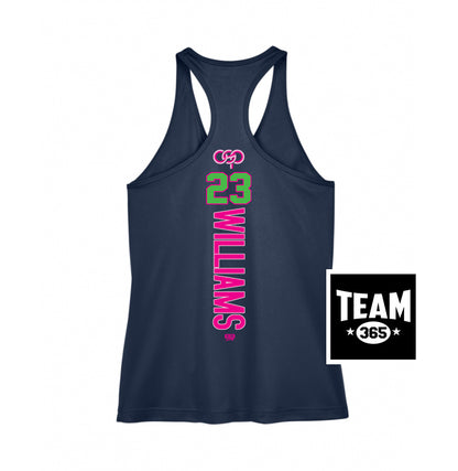 Team 365 TT11WRC Women's Zone Performance Racerback Tank - OSP Gorilla Queens Softball