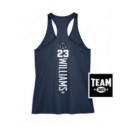 Team 365 TT11WRC Women's Zone Performance Racerback Tank - Blue Sox Baseball