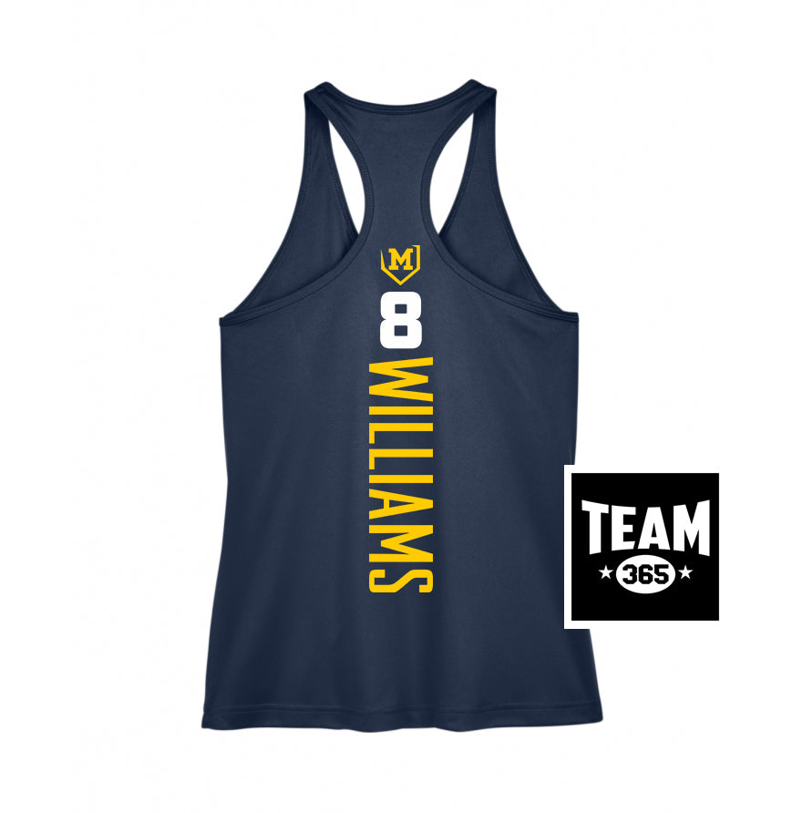 Team 365 TT11WRC Women's Zone Performance Racerback Tank - Midland Bandits Baseball