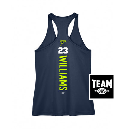 Team 365 TT11WRC Women's Zone Performance Racerback Tank - Ponte Vedra Thunder Baseball