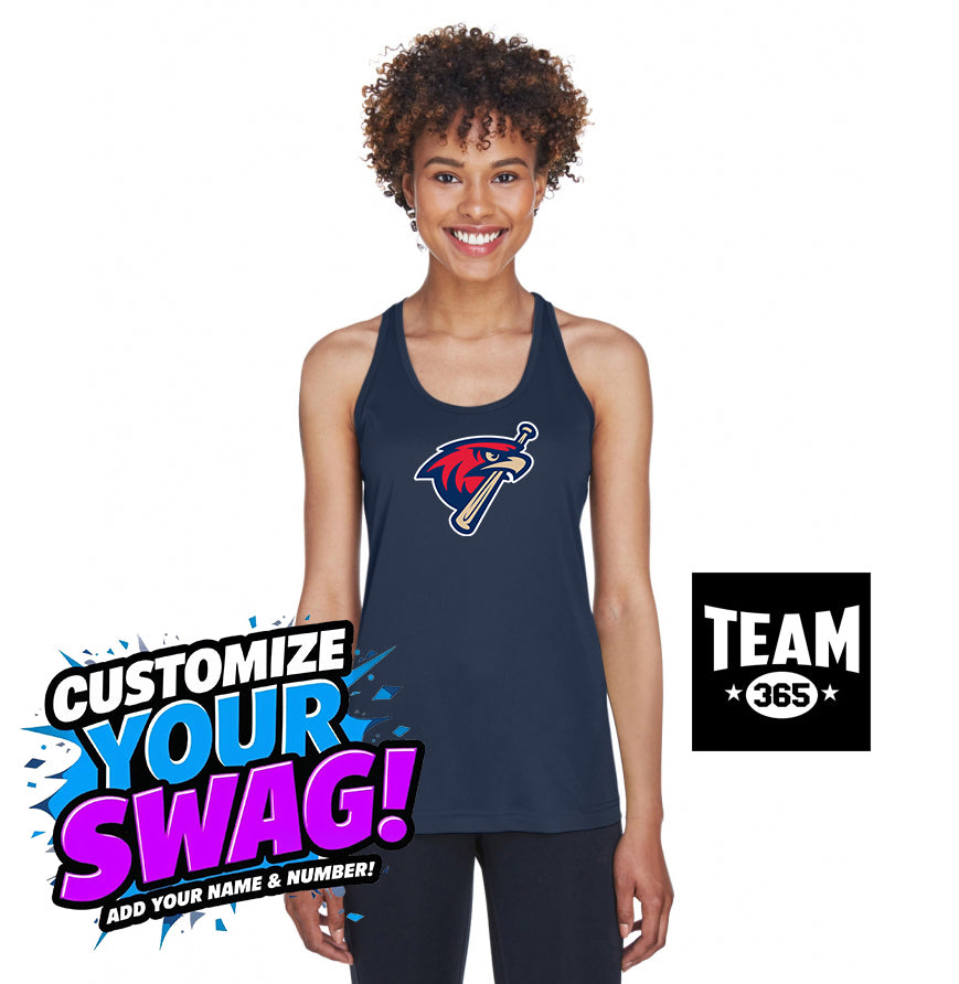 Team 365 TT11WRC Women's Zone Performance Racerback Tank - MSA Redtails Baseball