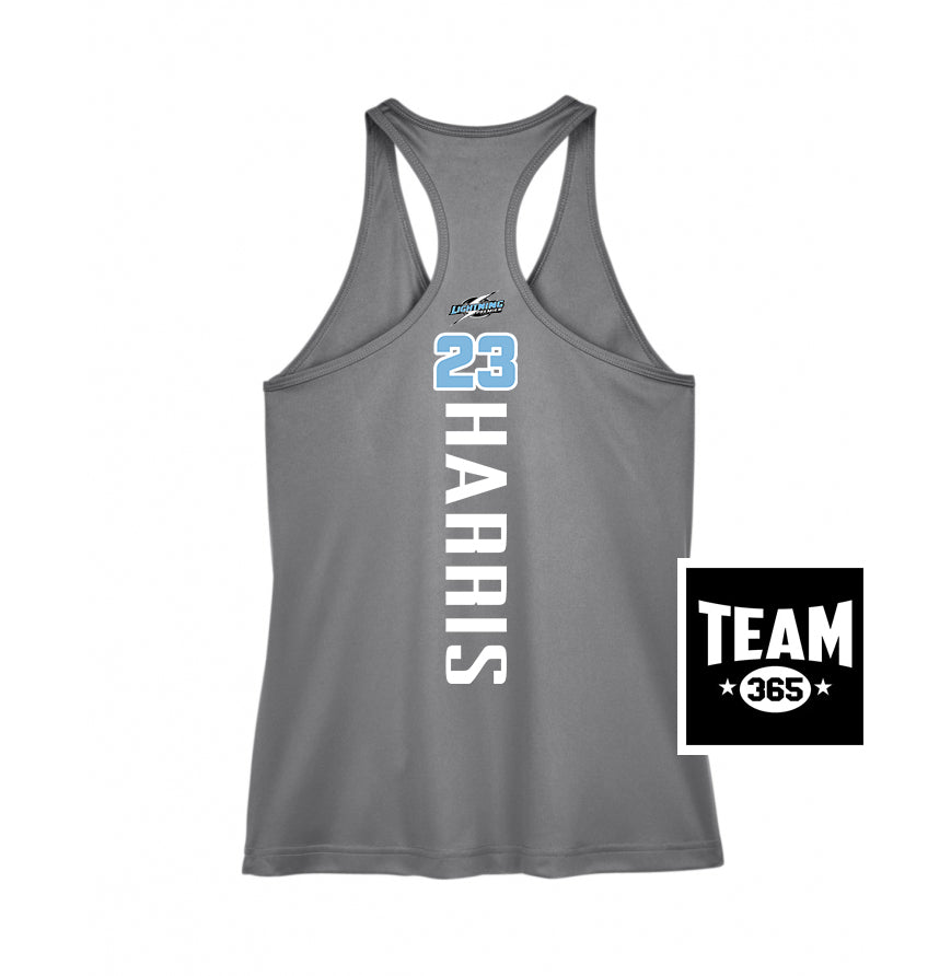 Team 365 TT11WRC Women's Zone Performance Racerback Tank - Lightning Premier Softball