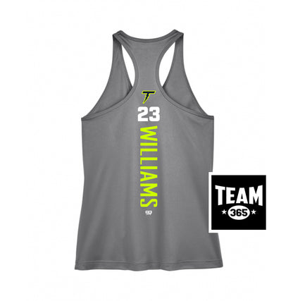 Team 365 TT11WRC Women's Zone Performance Racerback Tank - Ponte Vedra Thunder Baseball