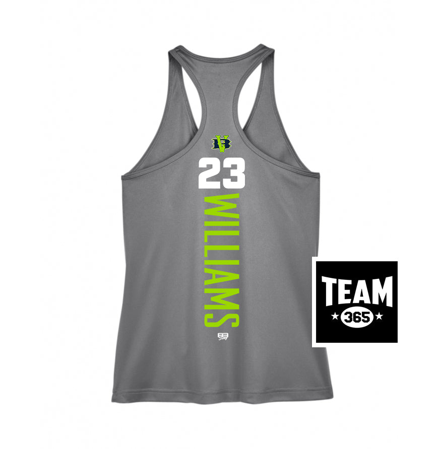 Team 365 TT11WRC Women's Zone Performance Racerback Tank - VB Bombers Baseball