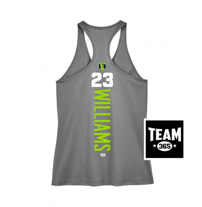 Team 365 TT11WRC Women's Zone Performance Racerback Tank - VB Bombers Baseball
