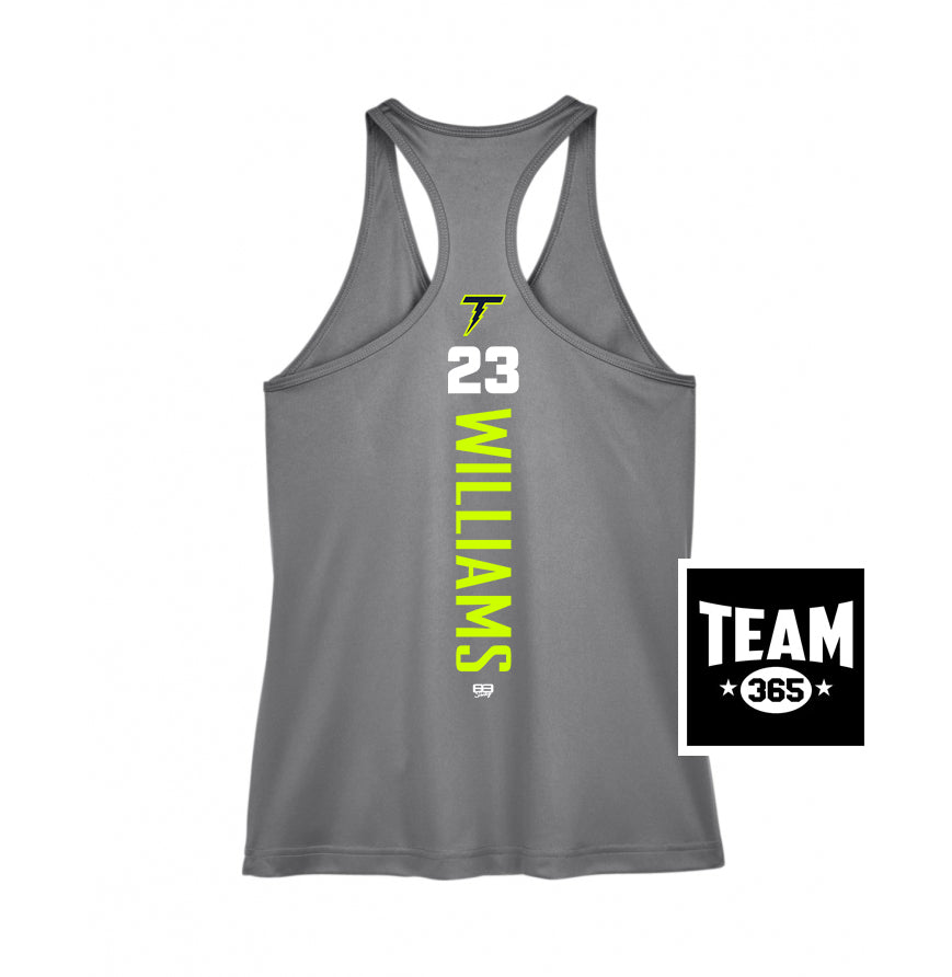Team 365 TT11WRC Women's Zone Performance Racerback Tank - Ponte Vedra Thunder Baseball