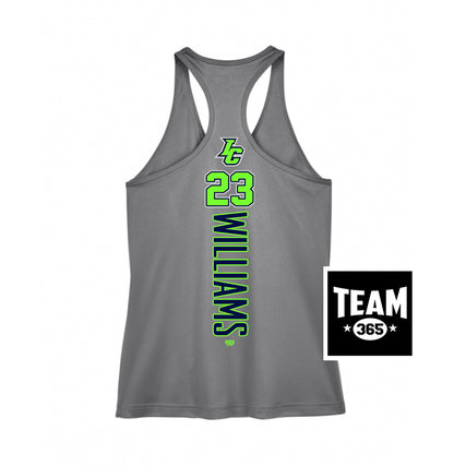 Team 365 TT11WRC Women's Zone Performance Racerback Tank - Indy Clutch Baseball