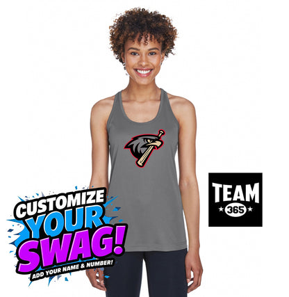 Team 365 TT11WRC Women's Zone Performance Racerback Tank - MSA Redtails Baseball
