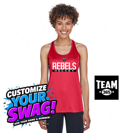 Team 365 TT11WRC Women's Zone Performance Racerback Tank - Casco Bay Rebels Hockey