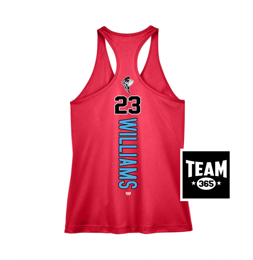 Team 365 TT11WRC Women's Zone Performance Racerback Tank - NBC Gnats Baseball