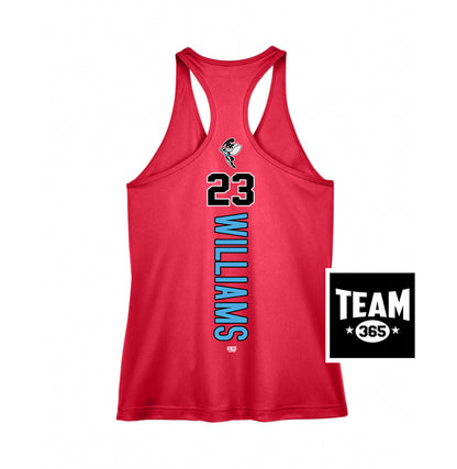 Team 365 TT11WRC Women's Zone Performance Racerback Tank - NBC Gnats Baseball