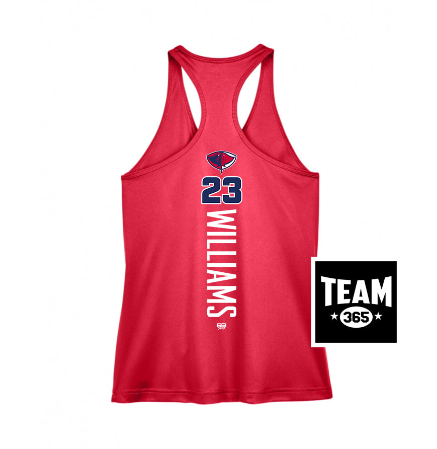 Team 365 TT11WRC Women's Zone Performance Racerback Tank - Pasco Stingers Baseball