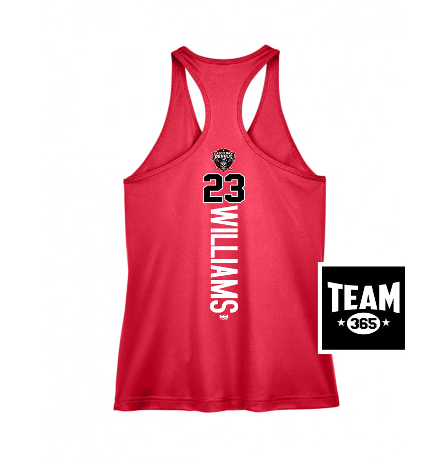 Team 365 TT11WRC Women's Zone Performance Racerback Tank - Casco Bay Rebels Hockey
