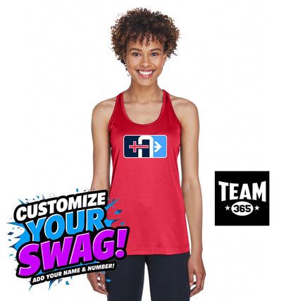 Team 365 TT11WRC Women's Zone Performance Racerback Tank - Arrows Baseball
