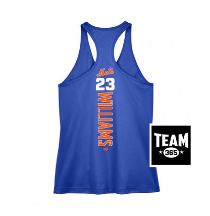 Team 365 TT11WRC Women's Zone Performance Racerback Tank - Florida Mets Baseball