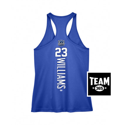 Team 365 TT11WRC Women's Zone Performance Racerback Tank - LBK Outlaws Baseball