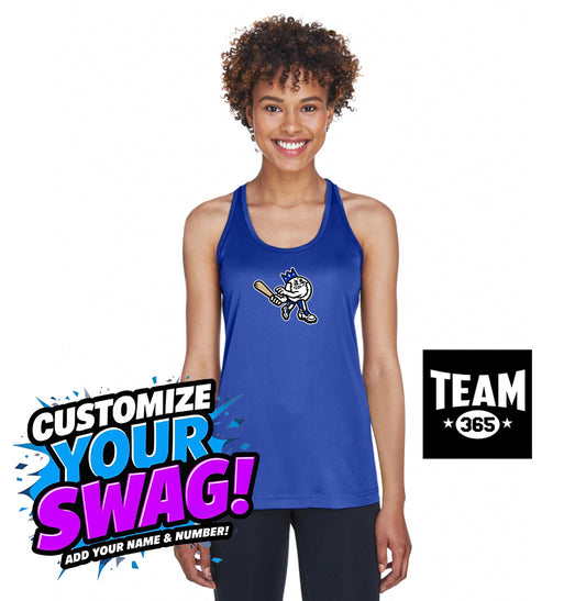 Team 365 TT11WRC Women's Zone Performance Racerback Tank - JCB Diamond Kings Baseball