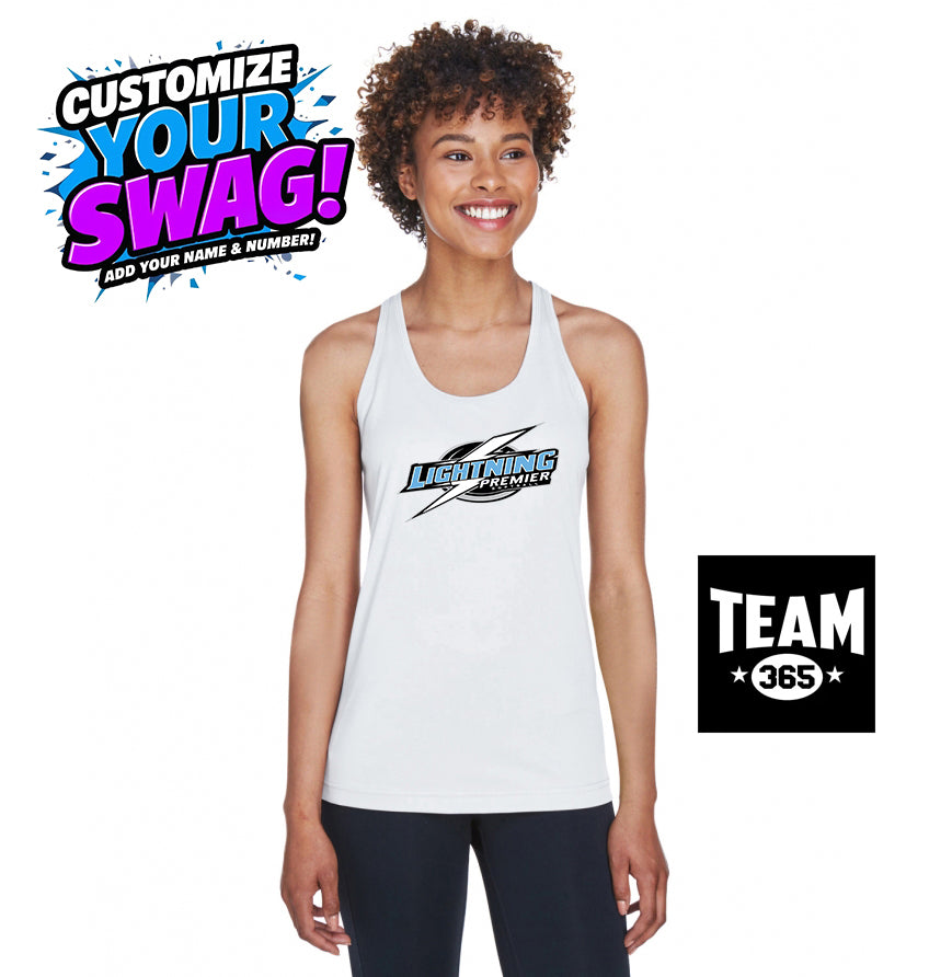 Team 365 TT11WRC Women's Zone Performance Racerback Tank - Lightning Premier Softball