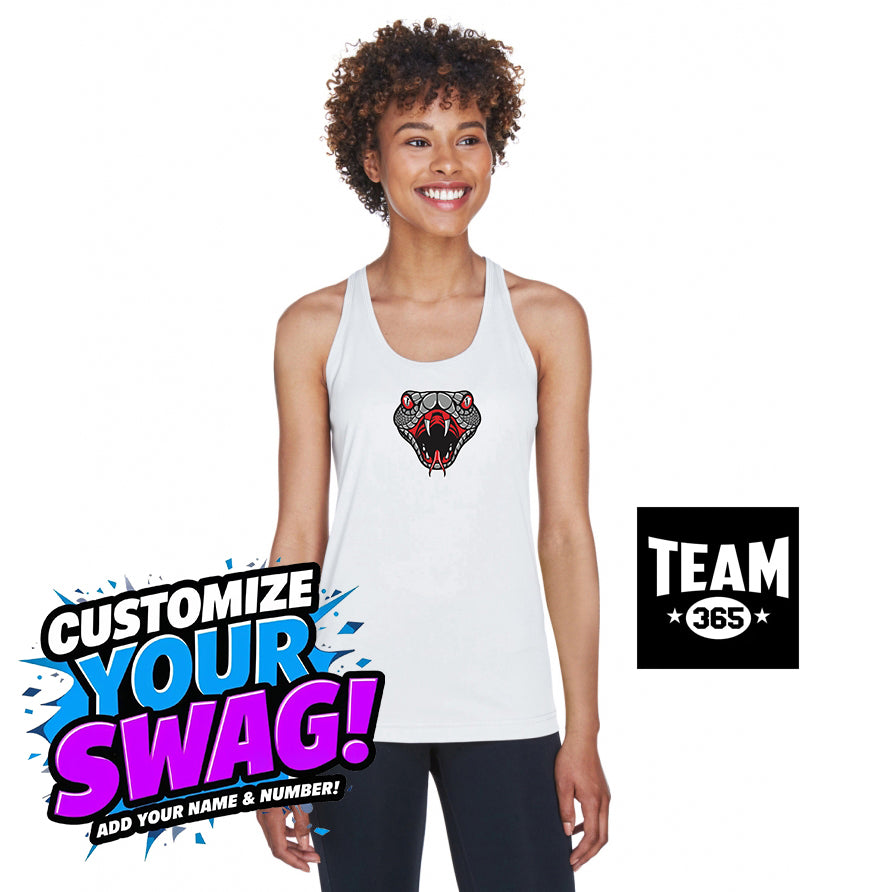 Team 365 TT11WRC Women's Zone Performance Racerback Tank - Black Creek Cottonmouths
