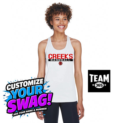 Team 365 TT11WRC Women's Zone Performance Racerback Tank - Creeks Baseball Club - CBC