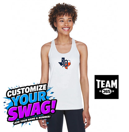 Team 365 TT11WRC Women's Zone Performance Racerback Tank - Dallas Tigers Baseball