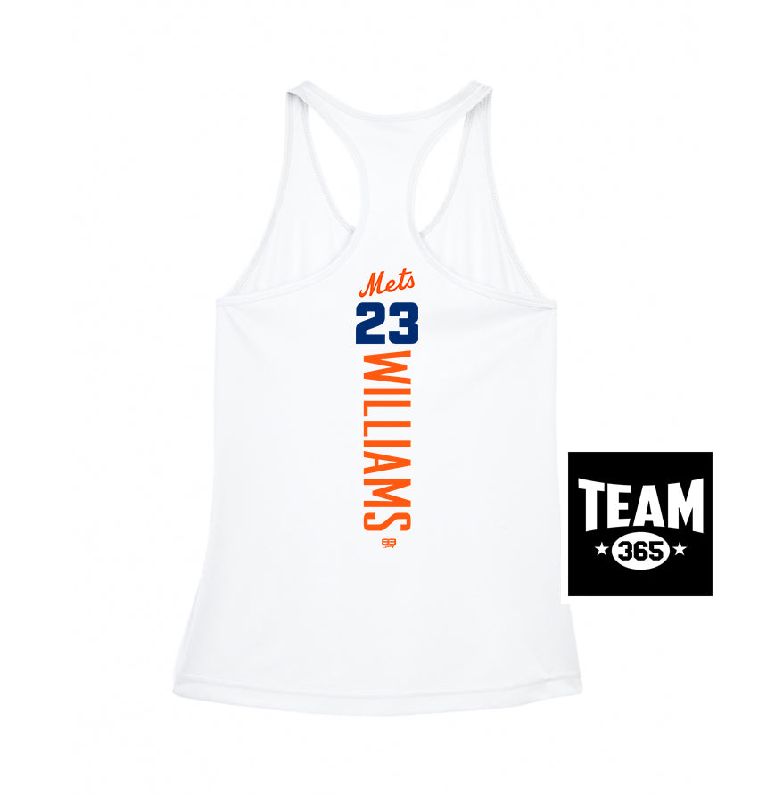 Team 365 TT11WRC Women's Zone Performance Racerback Tank - Florida Mets Baseball