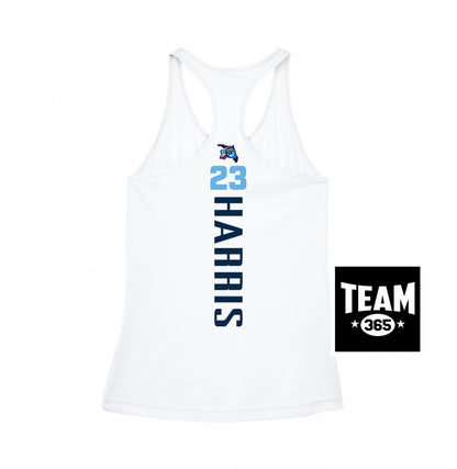 Team 365 TT11WRC Women's Zone Performance Racerback Tank - FCA Blueclaws Baseball
