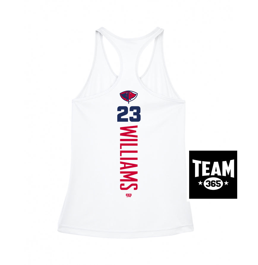 Team 365 TT11WRC Women's Zone Performance Racerback Tank - Pasco Stingers Baseball