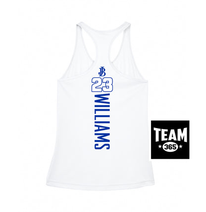 Team 365 TT11WRC Women's Zone Performance Racerback Tank - Jax Beach Baseball