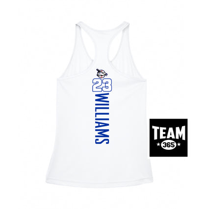 Team 365 TT11WRC Women's Zone Performance Racerback Tank - Jax Beach Baseball